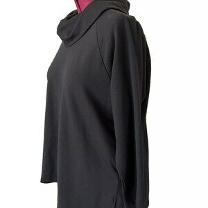 Karen Scott Sport Cowl Neck Knit Tunic plus size 3X Black